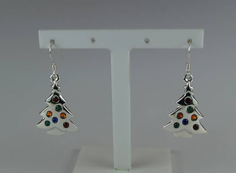 Vintage Weihnachtsbaum Ohrringe, Sterling Silber Weihnachtsohrringe Vintage Weihnachtsbaum Ohrringe, Sterling Silber Weihnachtsohrringe von LoveYourJewellery