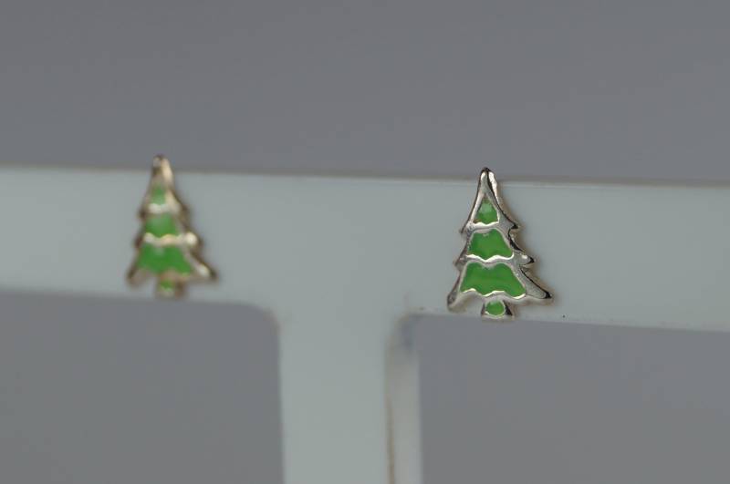 Weihnachtsohrringe, Sterling Silber Weihnachtsbaum Ohrringe, Ohrringe Weihnachtsohrringe, Sterling Silber Weihnachtsbaum Ohrringe, Ohrringe von LoveYourJewellery
