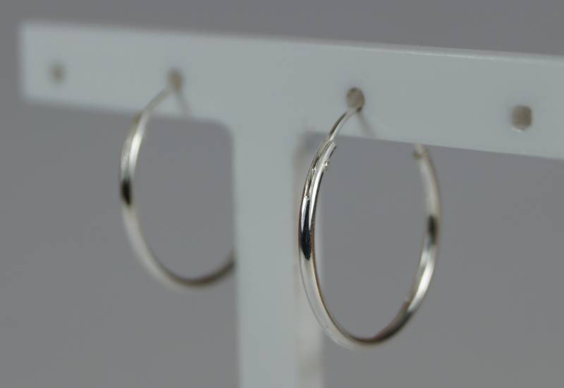 sterling Silber Creolen, 18 Mm Klappbrisuren Creolen von LoveYourJewellery