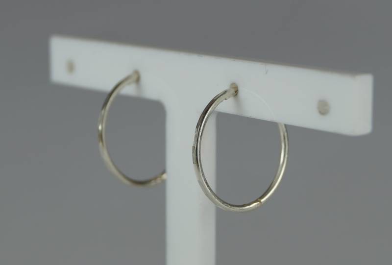 sterling Silber Hoop Ohrringe, 16 Mm Klapp Facettierter Schläfer, Schläfer Ohrringe sterling Silber Hoop Ohrringe, 16 Mm Klapp Facettierter Schläfer, Schläfer Ohrringe von LoveYourJewellery
