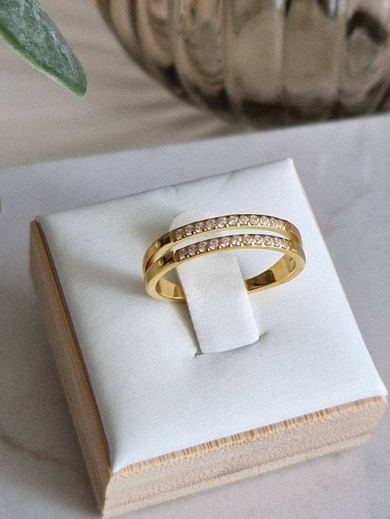 Edelstahlring Mit 22 Zirkonia-steinen - Love Yourself Collection, Zauberhaftes Geschenk Für Dich Selbst Oder Jemand Besonderen von LoveYourselfJOJ