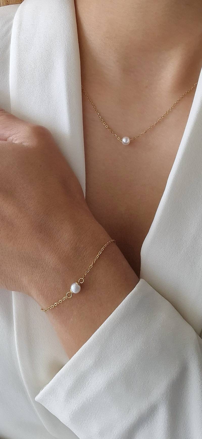 Vergoldetes Perlenarmband Aus Edelstahl| Weihnachtsgeschenk Frauen Vergoldetes Perlenarmband Aus Edelstahl| Weihnachtsgeschenk Frauen von LoveYourselfJOJ