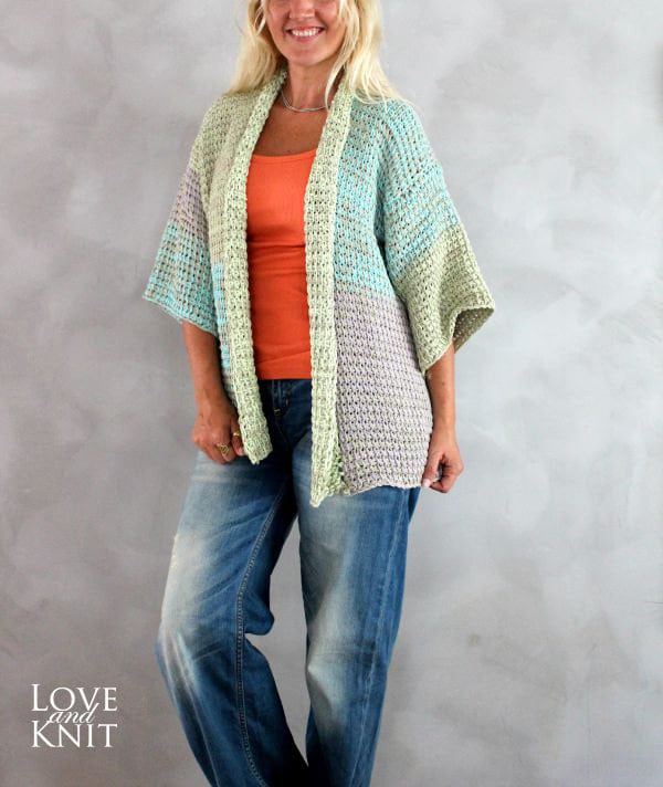 Baumwoll-Strickjacke Bio-Strickjacke Damen Coton Cardigan Pastell Gestrickte Strickjacke Häkeln Vertuschen Geschenk Für Sie Frau Bio-Baumwolle von LoveandKnit