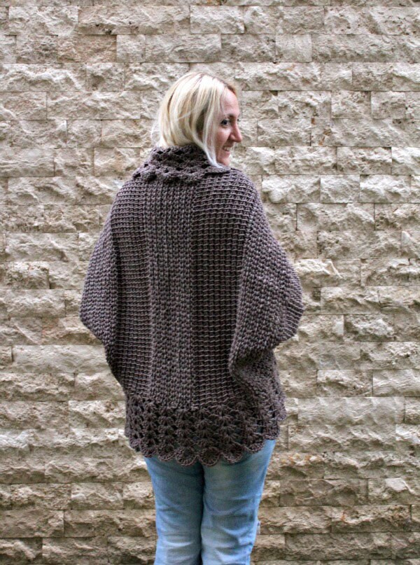 Boho Cardigan/Hand Knit Cardigan/Womens Cardigan/Oversized Shrug/Brown Cardigan/Chunky Cardigan/Plus Size Cardigan von LoveandKnit