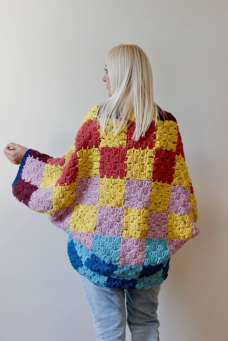 Gehäkelte Cardigan - Bunte Cardigan Damen Oversized Boho Decke Geschenk Für Sie von LoveandKnit