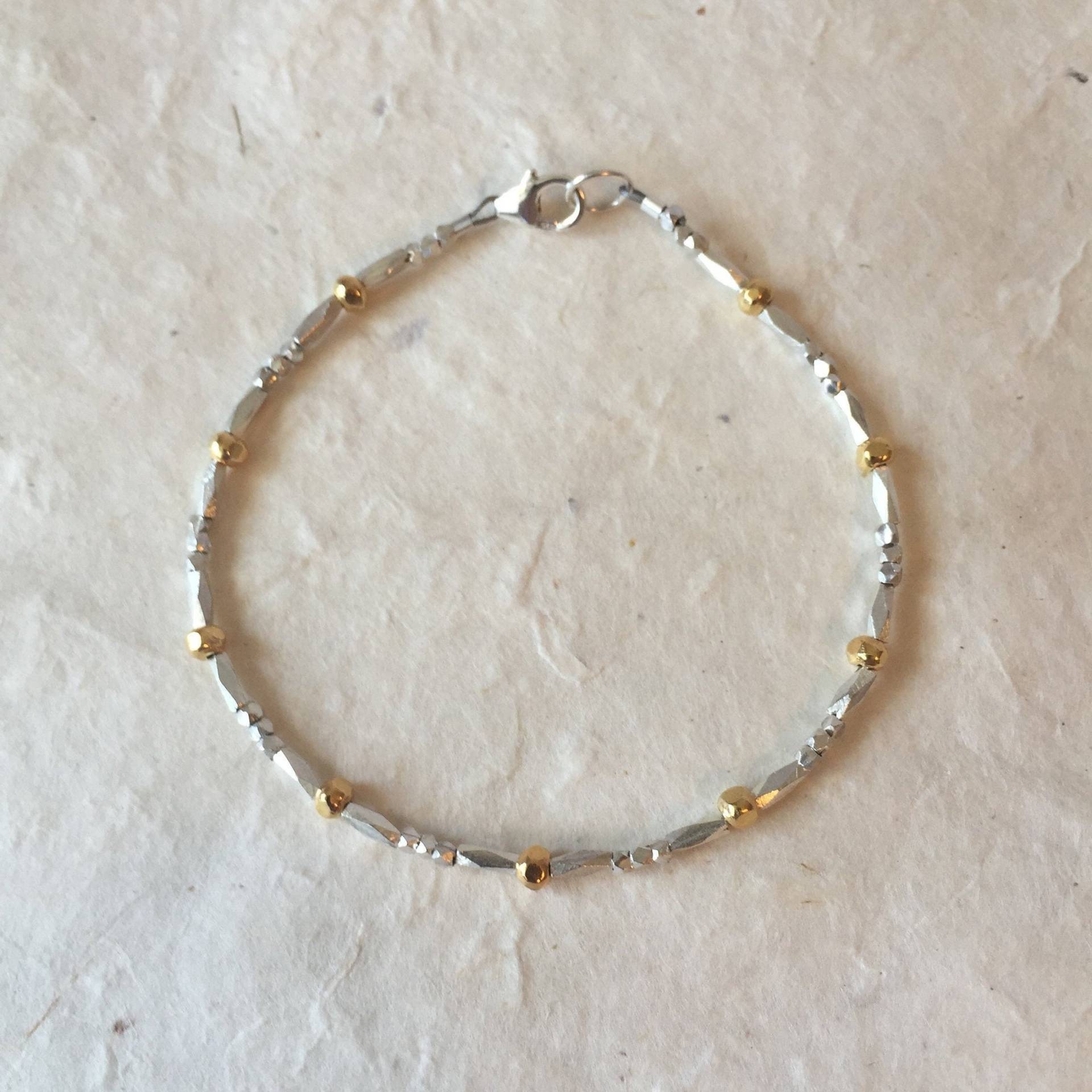 Karen Hill Tribe Silber Perlen Armband Gold Vermeil Boho Chic von LoveandLightArtistry