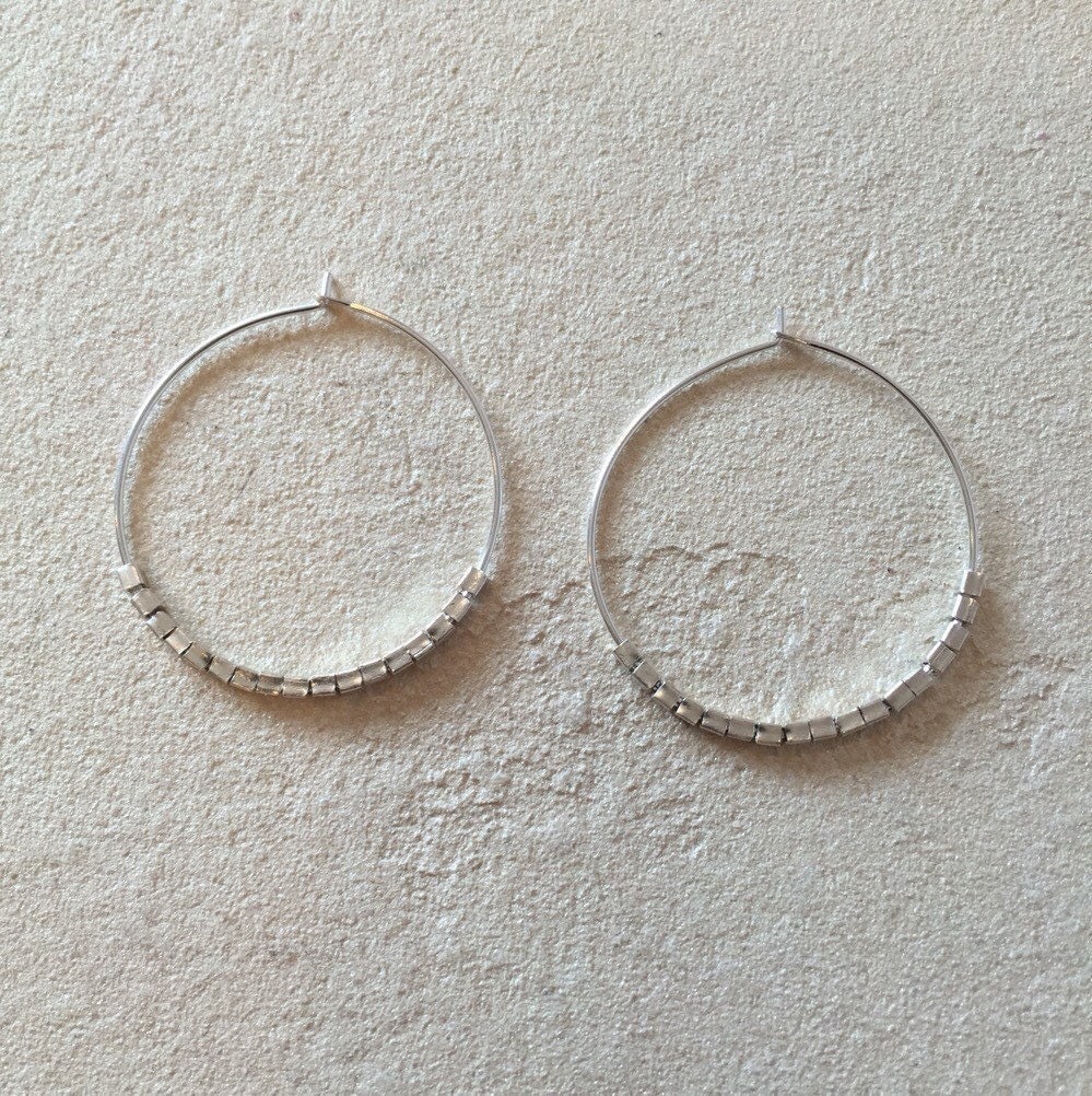 sterling Silber Creolen Karen Hill Tribe Thai Perlen von LoveandLightArtistry