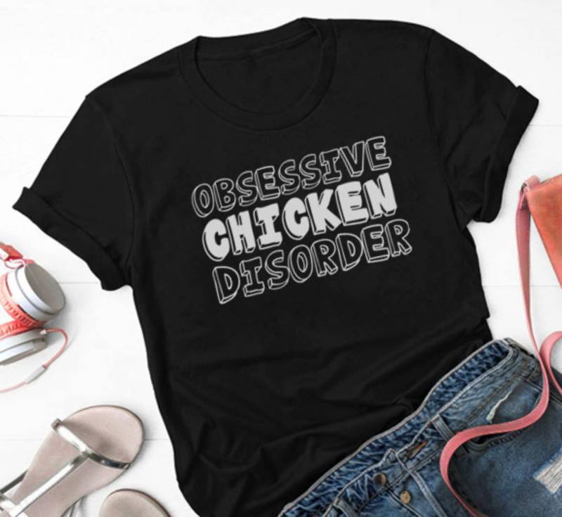Obsessive Huhn Disorder T-Shirt - Lustiger Geflügel Humor, Liebhaber T-Shirt, Farm Life Shirt, Kurzärmeliges Unisex Tank Top, Hoodie von LoveelyShop