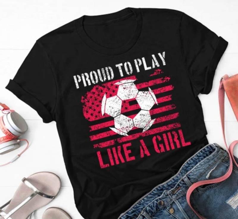 Us Frauen-Fußball-Team-T-Shirt Spieler-Fan Stolz, Usa Fußball-Trikot Zu Spielen, Kurzarm-Unisex-T-Shirt, Tank Top, Sweatshirt, Hoodie von LoveelyShop