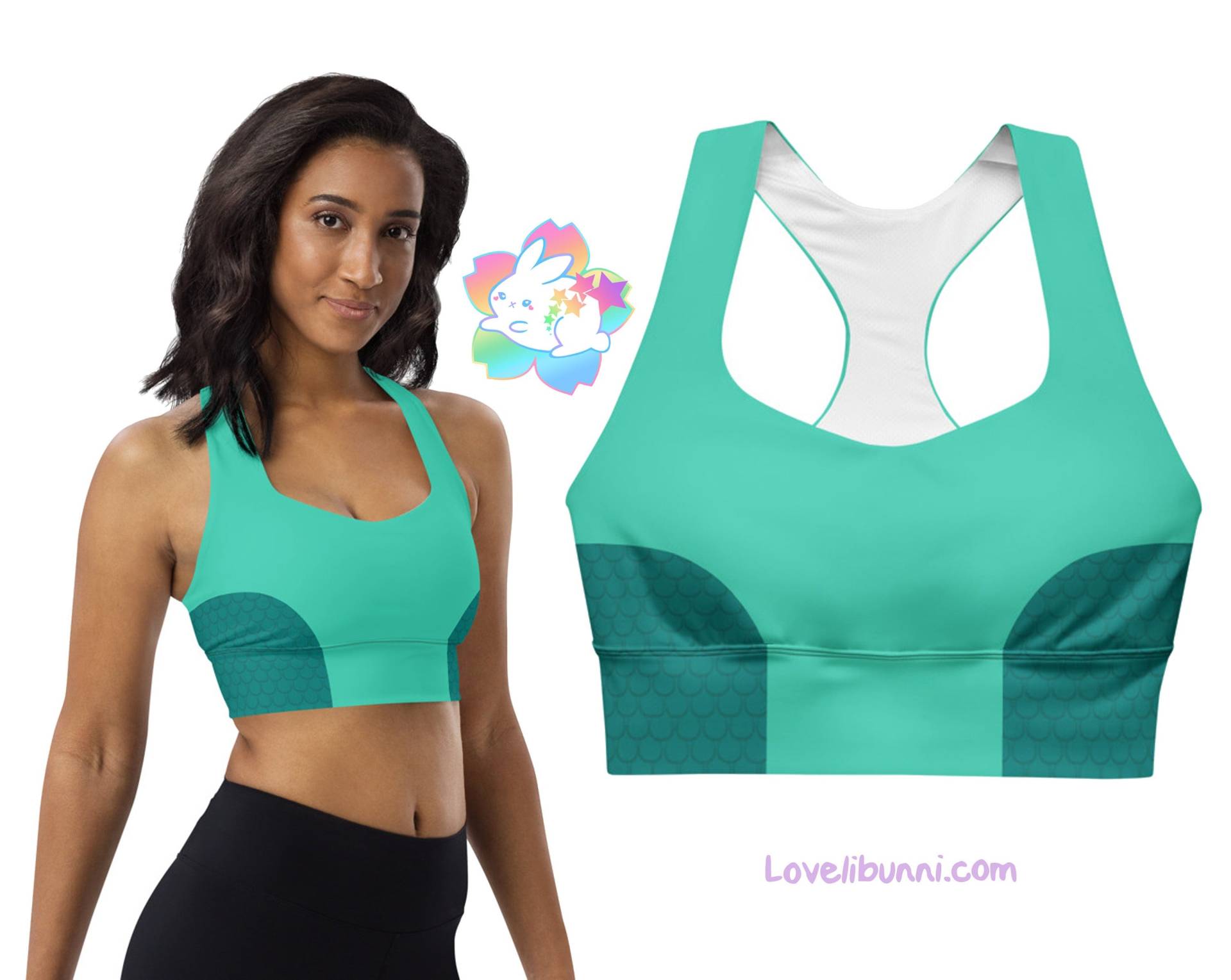 Meerjungfrau Power Prinzessin | Longline Sport-Bh von LoveliBunni