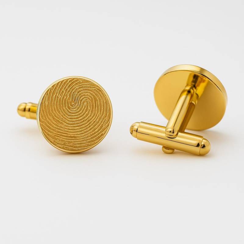 Personalisierte Fingerabdruck Manschettenknöpfe - Individuelle Mit Gravur Einzigartiges Geschenk Für Papa Ein Hauch Von Liebe Hochzeiten Oder von Lovelockers