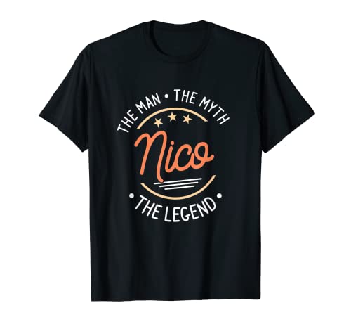 Herren Nico Der Mann Der Mythos Die Legende T-Shirt Herren Nico Der Mann Der Mythos Die Legende T-Shirt von Lovely Name Gift For Nico