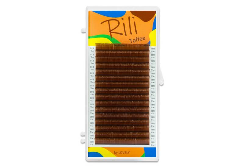 Lovely Einzelwimpern Wimpernverlängerung farbige Farbe hellbraun von Lovely Rili Toffee von Lovely