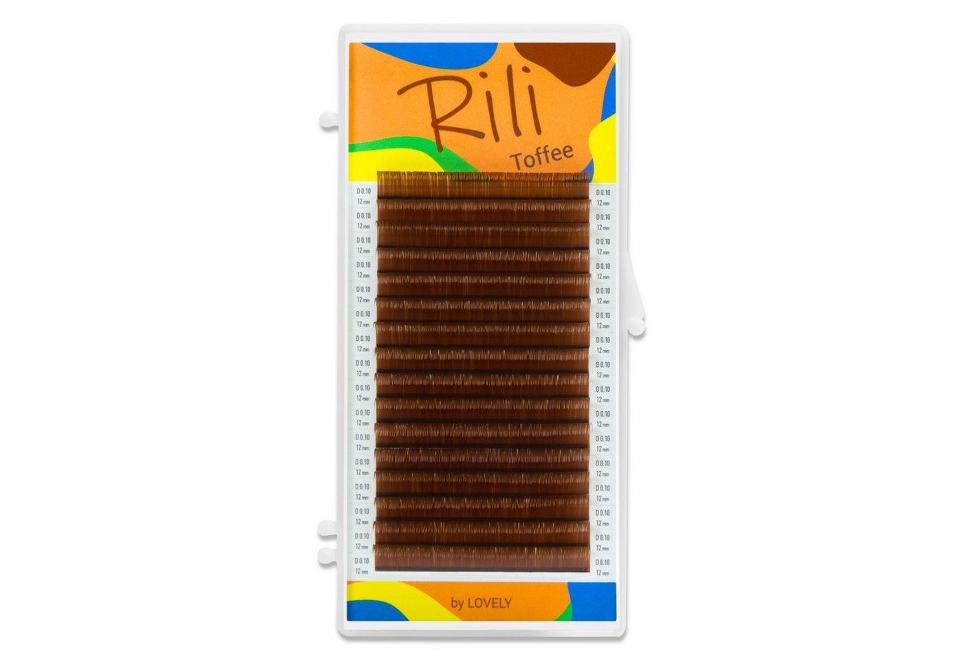 Lovely Einzelwimpern Wimpernverlängerung farbige Farbe hellbraun von Lovely Rili Toffee von Lovely