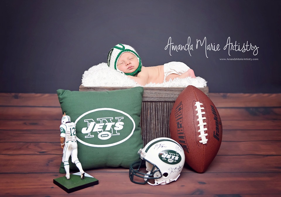 Baby Boy New York Jets Fußball HelmBaby-Fußball-OutfitHäkeln Baby-Dusche-GeschenkBaby Neugeborenen Foto Prop von LovelyBabyKnits