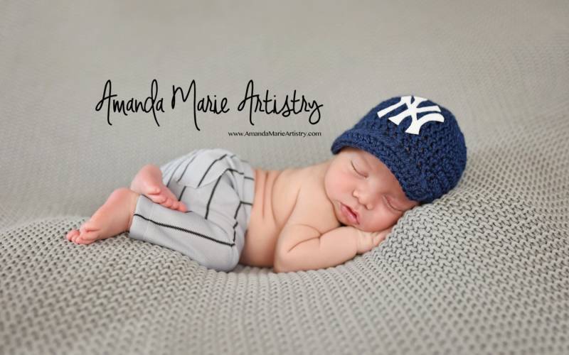 Neugeborenen NyHäkel Baseball Mütze, Häkel Yankees Mütze, Häkeln Baby Shower GeschenkHäkel Outfit Mütze von LovelyBabyKnits