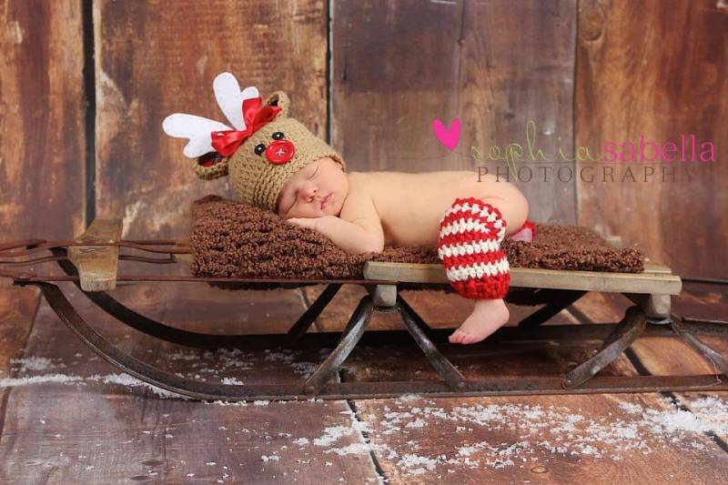 Weihnachten Hut & Bein Wärmer Rudolph Die Rote Nase Reindeer.... Hirschhut Neugeborenen Foto Prop... Häkeln Baby-Dusche-Geschenk von LovelyBabyKnits
