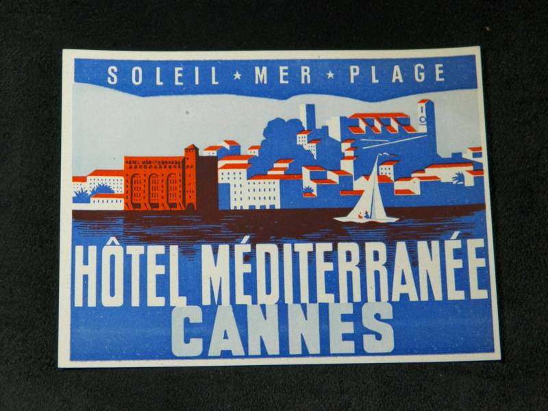 Seltenes Hotellabel Für Gepäck Des "Hotel Mediterranee Cannes" Sonne - Meer Strand | Reise Frankreich 1950 Seltenes Hotellabel Für Gepäck Des "Hotel Mediterranee Cannes" Sonne - Meer Strand | Reise Frankreich 1950 von LovelyFrenchBooks
