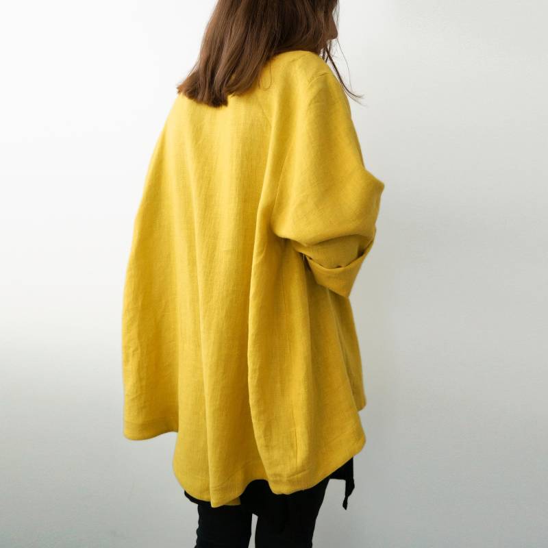 Jacke Für Frauen, Naturjacke Leinen-strickjacke, Damenjacke Mit Lockerer Passform, Leinendamenkleidung, Sommerjacke von LovelyHomeIdea