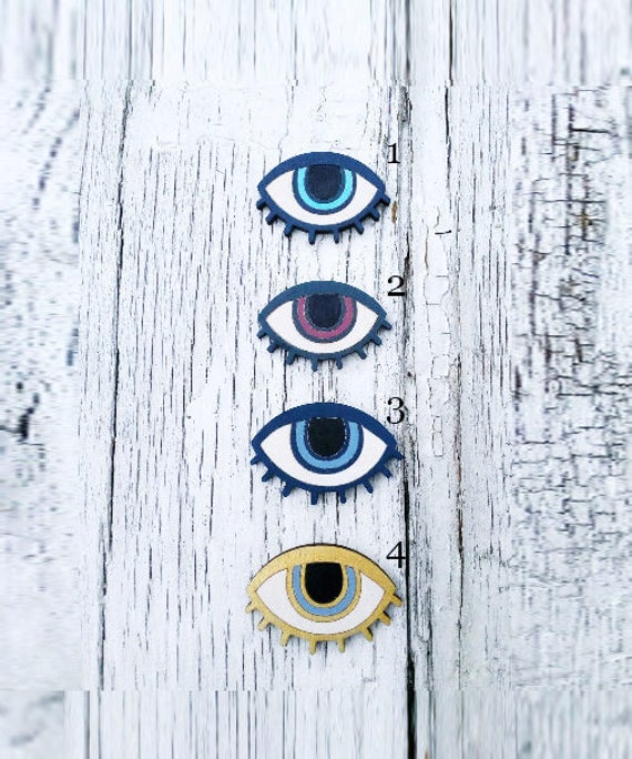 Eye Holzbrosche Hamsa Pin Charm Kawaii Eyeball Schmuck Blauen Holz Leichtgewicht Weihnachtsgeschenk Für Ihren Mode-stil von LovelyIgloo