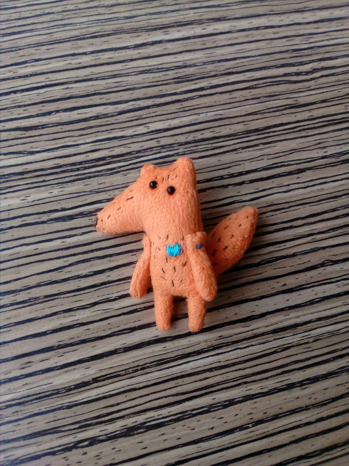 st Valentines Day Fuchs Fabriс Pin Plüsch Brosche Holz Orange Niedlich Textilschmuck Tier Weihnachten Geschenk Für Sie Fuchsy Bestickt Spielzeug von LovelyIgloo