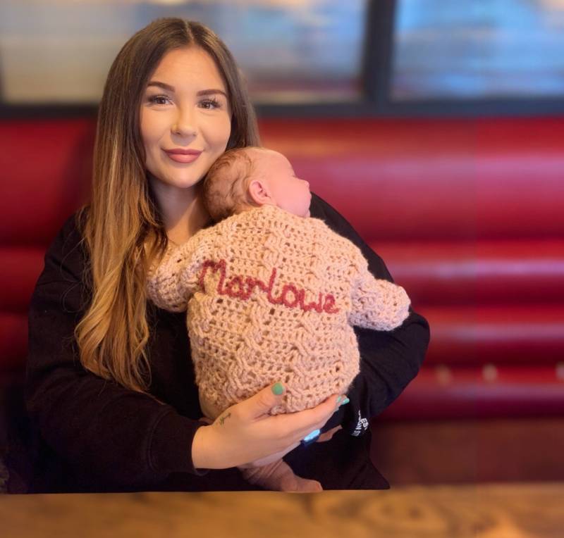 Personalisierte Hand Stricken Baby Strickjacke, Gestickte Name, Neues Geschenk von LovelyLittleCardis