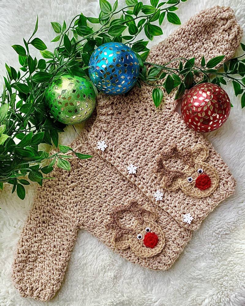 Weihnachten Personalisierte Baby-Kinder-strickjacke, Babys Erstes Weihnachten, Baby-Weihnachts-Outfit, Baby-Namens-strickjacke, Neues Babygeschenk von LovelyLittleCardis