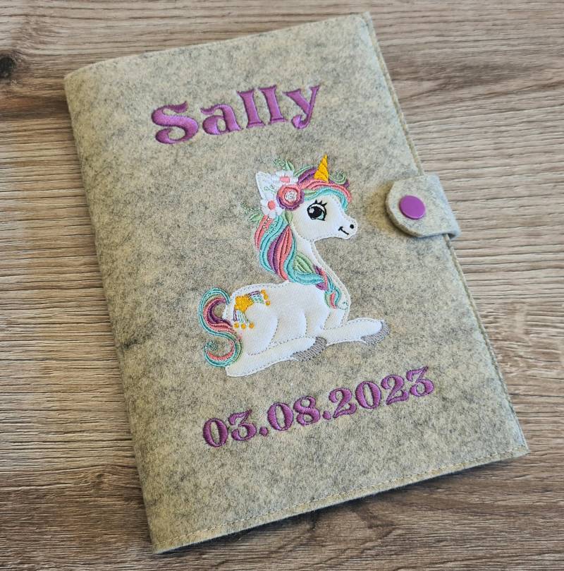 U-Heft Hülle Filz Einhorn U-Heft Hülle Filz Einhorn von LovelyLoreleyShop