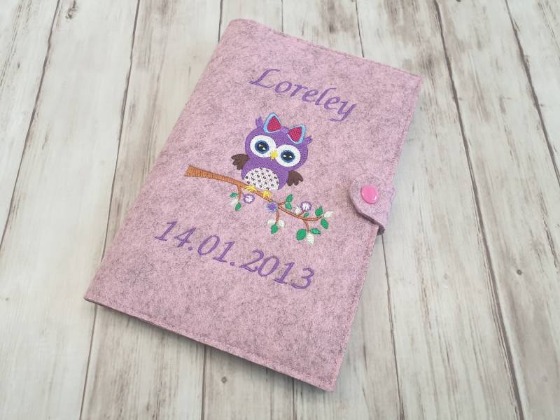 U-Hefthülle Filz Eule U-Hefthülle Filz Eule von LovelyLoreleyShop