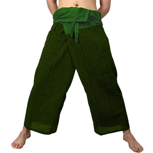 LovelyThaiMart Thai Fisherman Pants Yogahose in 2 Farbtönen, Baumwolle, Einheitsgröße LovelyThaiMart Thai Fisherman Pants Yogahose in 2 Farbtönen, Baumwolle, Einheitsgröße von LOVELYTHAIMART