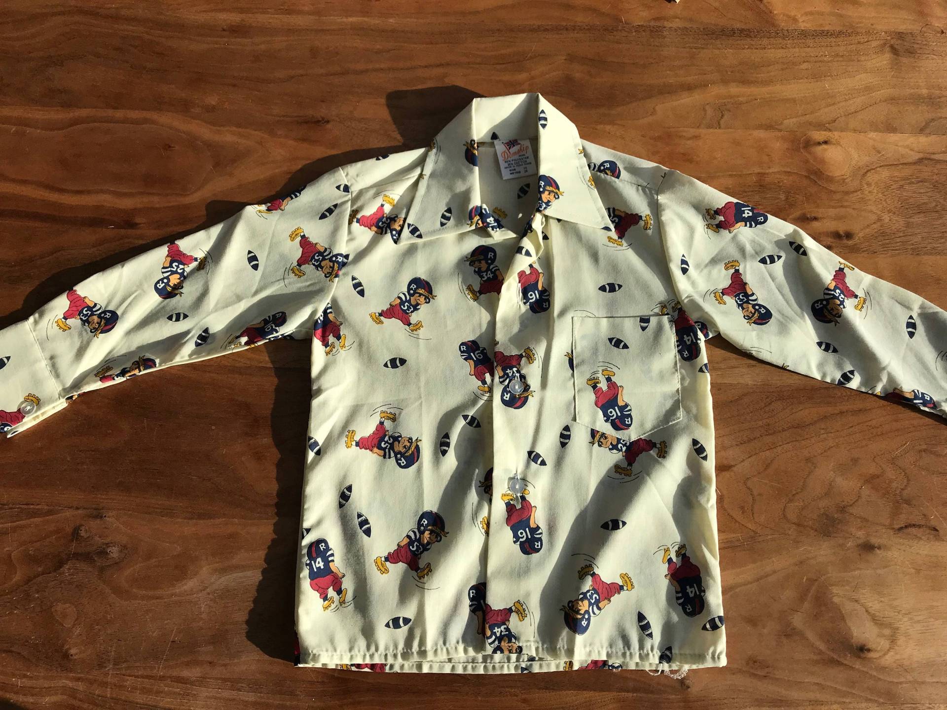 Einzigartige 1970Er Jahre American Fußball-Print T-Shirt, Jahrgang Jungs, 4-5 von LovelyTingsVintage