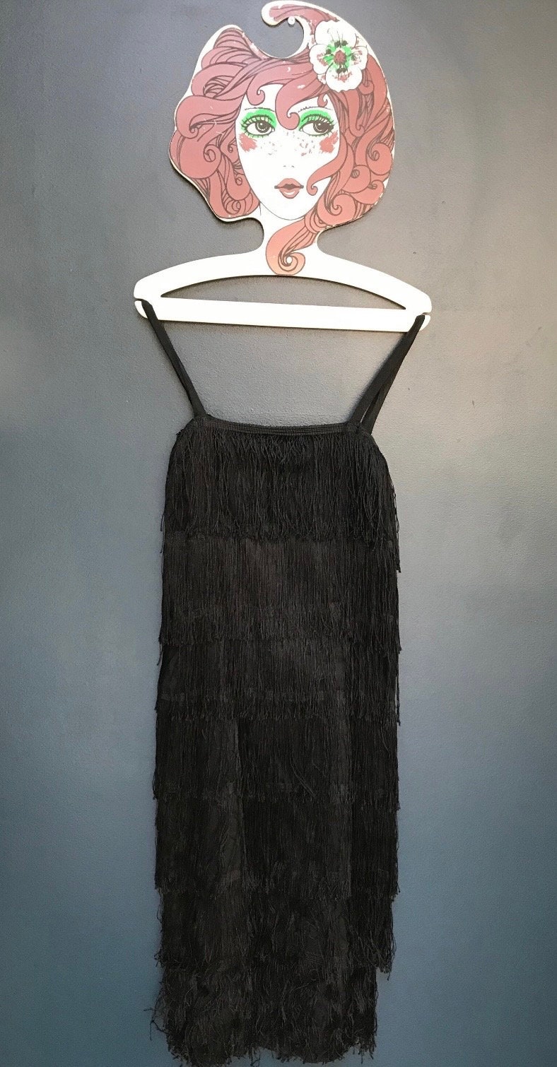 Vintage 60Er-Jahre Flapper Kleid Mit Fransen Am 20S-style in Hervorragendem Zustand von LovelyTingsVintage