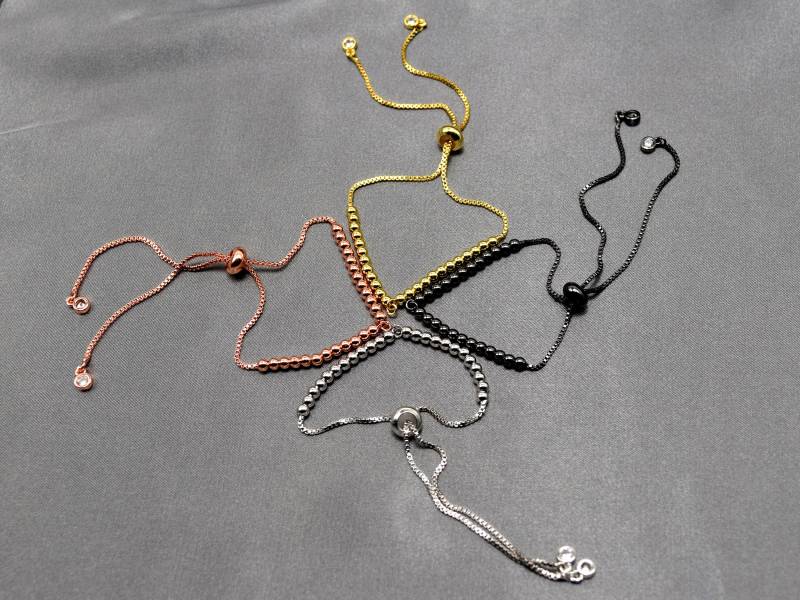 Hochwertige Box Slider Ketten - Armband Oder Halskette Verbinder Kette-Befestigen Sie Einen in Der Mitte- 1 Größe Passt Für Alle | 2 Stück Pro von Lovelybeadllc