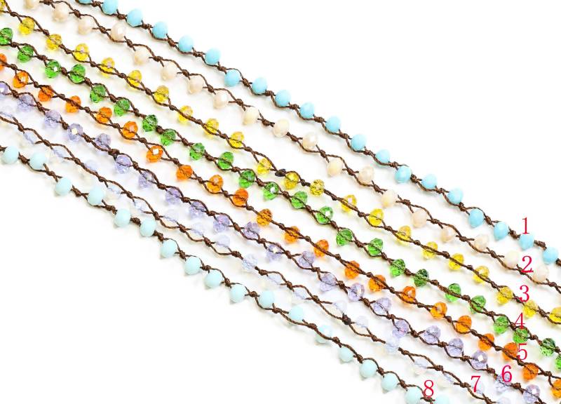 Wunderschöne Handgemachte Kristall Kette 8x6mm Rondelle 86 Zoll Lang von Lovelybeadllc