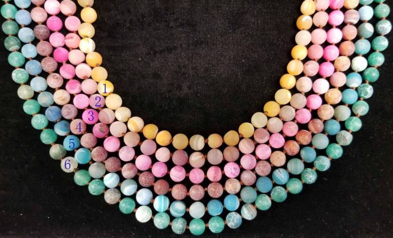 Wunderschöne Perle Handarbeit 10 Mm Doppelt Geknotete Druzy Halsketten 36 Zoll Lang/Vorgeknotete Halskette - Edelsteine von Lovelybeadllc