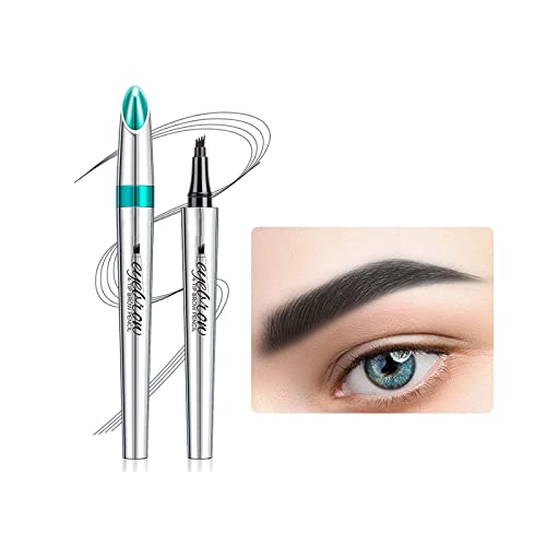 Lovelycat 3D Mikro beschichtete vier Ecken Augenbrauen Stift 3D wasserdichte Mikro beschichtete vier Gabel Tattoo Stift die natürliche und dauerhafte Augenbrauen Make-up schafft (4# Black) von Lovelycat