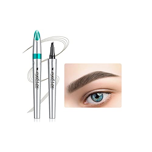 Lovelycat 3D Mikro beschichtete vier Ecken Augenbrauen Stift 3D wasserdichte Mikro beschichtete vier Gabel Tattoo Stift die natürliche und dauerhafte Augenbrauen Make-up schafft (2# Dark brown) von Lovelycat