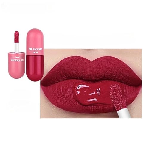 Lovelycat 5-Farben-Matt-Lippenstift-Set Lippen Glasur Roter Lippenstift Lippenstift für Frauen Antihaft-Becher Nicht verblassender wasserdichter matter Lippenstift Teasy-Farbe die dauer (06 cherry) von Lovelycat