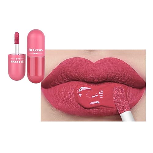 Lovelycat 5-farbiger matter Lippenstift Lippenstift Set Lippenstift roter Lippenstift Frauen Antihaft Becher Blasenfrei wasserdichter matter Lippenstift tawny (02 bean paste red) von Lovelycat