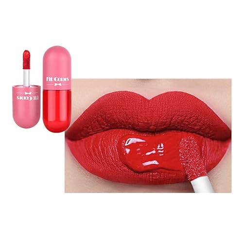 Lovelycat 5-farbiger matter Lippenstift Lippenstift Set Lippenstift roter Lippenstift Frauen Antihaft Becher Blasenfrei wasserdichter matter Lippenstift tawny (04 russet red) von Lovelycat