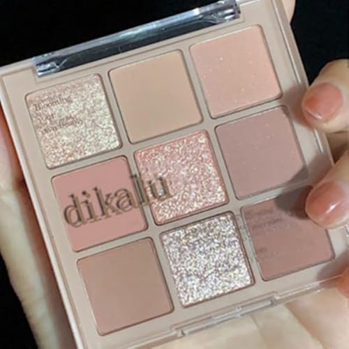 Lovelycat 9-Farben Glitter Lidschatten Make-up Palette, Lidschatten Pulver, Matte Hochpigmentierte Bunte,Cremige Textur für langanhaltende Lidschatten Pulver Kosmetik, natürliche wasserdichte (02#) von Lovelycat