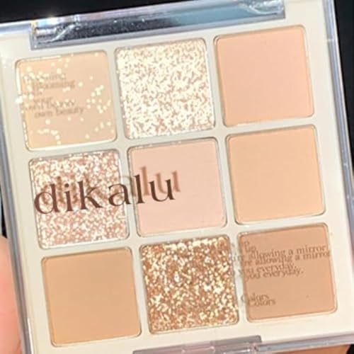 Lovelycat 9-Farben Glitter Lidschatten Make-up Palette, Lidschatten Pulver, Matte Hochpigmentierte Bunte,Cremige Textur für langanhaltende Lidschatten Pulver Kosmetik, natürliche wasserdichte (03#) von Lovelycat