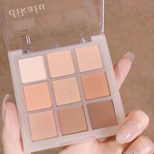 Lovelycat 9-Farben Glitter Lidschatten Make-up Palette, Lidschatten Pulver, Matte Hochpigmentierte Bunte,Cremige Textur für langanhaltende Lidschatten Pulver Kosmetik, natürliche wasserdichte (07#) von Lovelycat