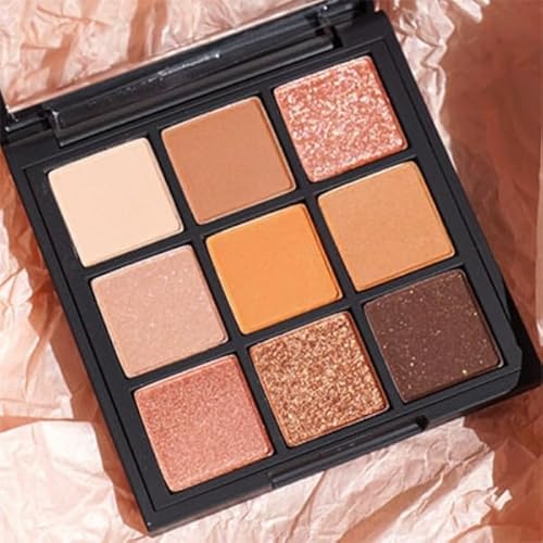 Lovelycat 9-Farben Glitter Lidschatten Make-up Palette, Lidschatten Pulver, Matte Hochpigmentierte Bunte,Cremige Textur für langanhaltende Lidschatten Pulver Kosmetik, natürliche wasserdichte (09#) von Lovelycat