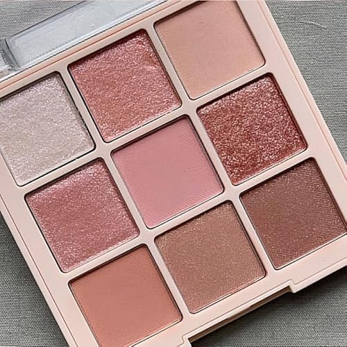 Lovelycat 9-Farben Glitter Lidschatten Make-up Palette, Lidschatten Pulver, Matte Hochpigmentierte Bunte,Cremige Textur für langanhaltende Lidschatten Pulver Kosmetik, natürliche wasserdichte (12#) von Lovelycat
