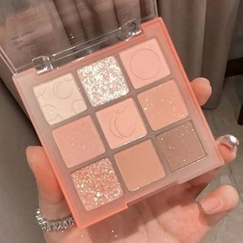 Lovelycat 9-Farben Glitter Lidschatten Make-up Palette, Lidschatten Pulver, Matte Hochpigmentierte Bunte,Cremige Textur für langanhaltende Lidschatten Pulver Kosmetik, natürliche wasserdichte (14#) von Lovelycat