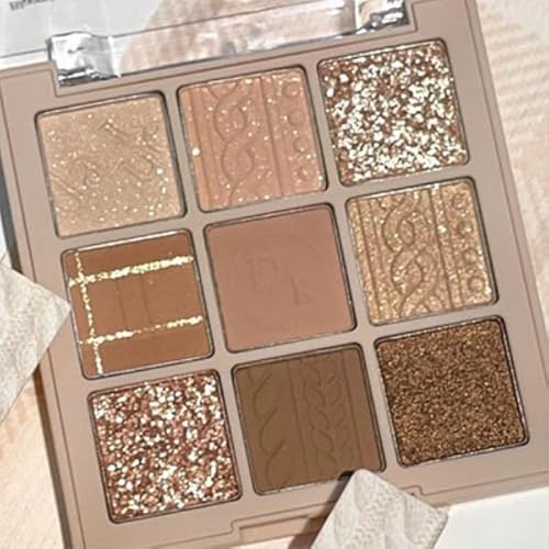 Lovelycat 9-Farben Glitter Lidschatten Make-up Palette, Lidschatten Pulver, Matte Hochpigmentierte Bunte,Cremige Textur für langanhaltende Lidschatten Pulver Kosmetik, natürliche wasserdichte (15#) von Lovelycat