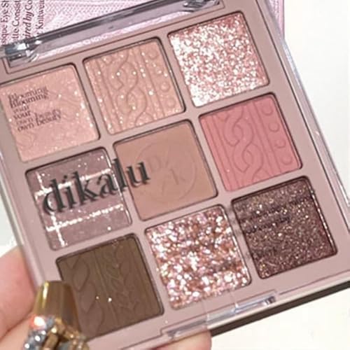 Lovelycat 9-Farben Glitter Lidschatten Make-up Palette, Lidschatten Pulver, Matte Hochpigmentierte Bunte,Cremige Textur für langanhaltende Lidschatten Pulver Kosmetik, natürliche wasserdichte (16#) von Lovelycat