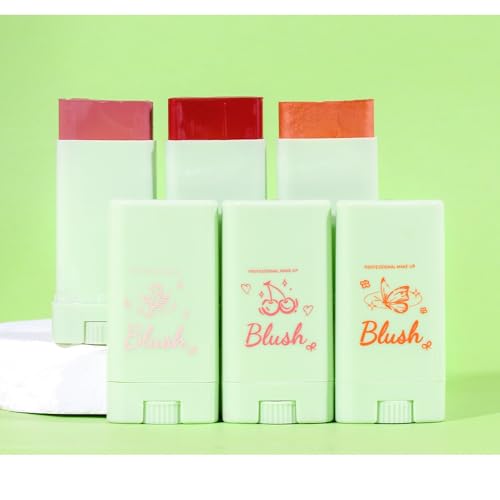 Lovelycat Bunter feuchtigkeitsspendender Stick Bunter Make-up Puder Stick Haltbarer natürlicher Nude Farbe Make-up Lidschatten Lippenbacke wasserdicht für alle Haut (3PC, Einheitsgröße) von Lovelycat