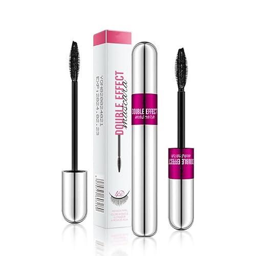 Lovelycat Lash Cosmetics Mascara 2 in 1 Thrive Mascara 4D Silk Fiber Lash Mascara für natürliche Verlängerung und Verdickungseffekt Den ganzen Tag exquisit voll lang dick wischfest Wimpern (Pink) von Lovelycat